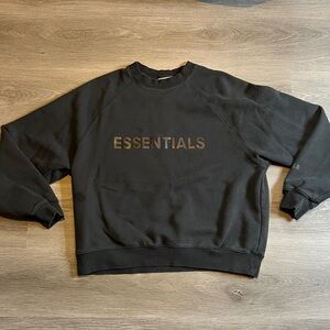 Essentials Black Crewneck